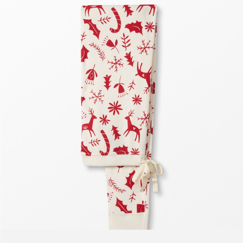 Hanna Andersson adult Woman’s Christmas pajamas Long John organic PJ’s - Picture 2 of 5